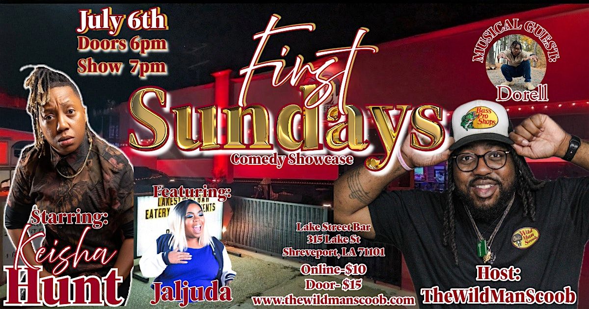 TheWildManScoob Presents   First Sundays Comedy Showcase, 3 August | Event in Shreveport | AllEvents