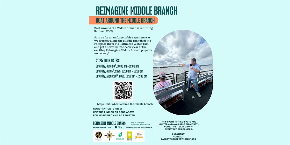 Boat Around the Middle Branch  - Saturday, June 28th, 28 June | Event in Baltimore | AllEvents