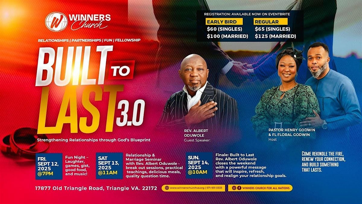 Built To Last 3.0, 12 September | Event in Triangle | AllEvents