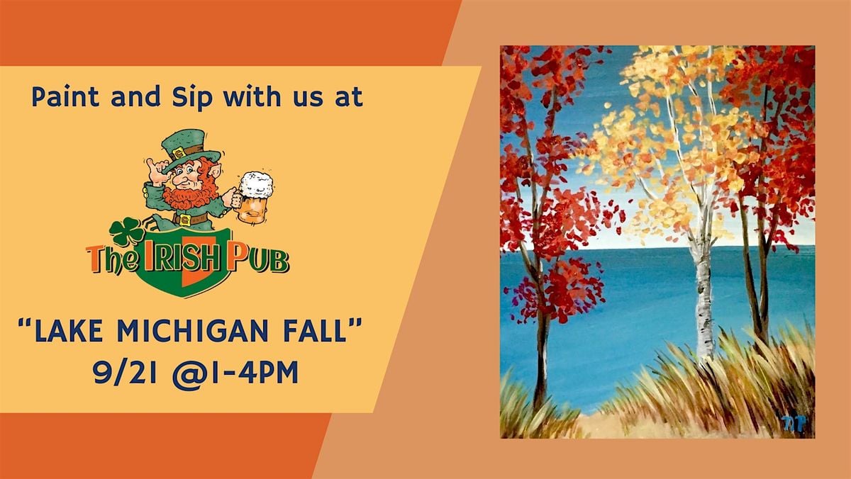Lake Michigan Fall – Brunch Paint and Sip at The Irish Pub – Lansing, 21 September | Event in Lansing