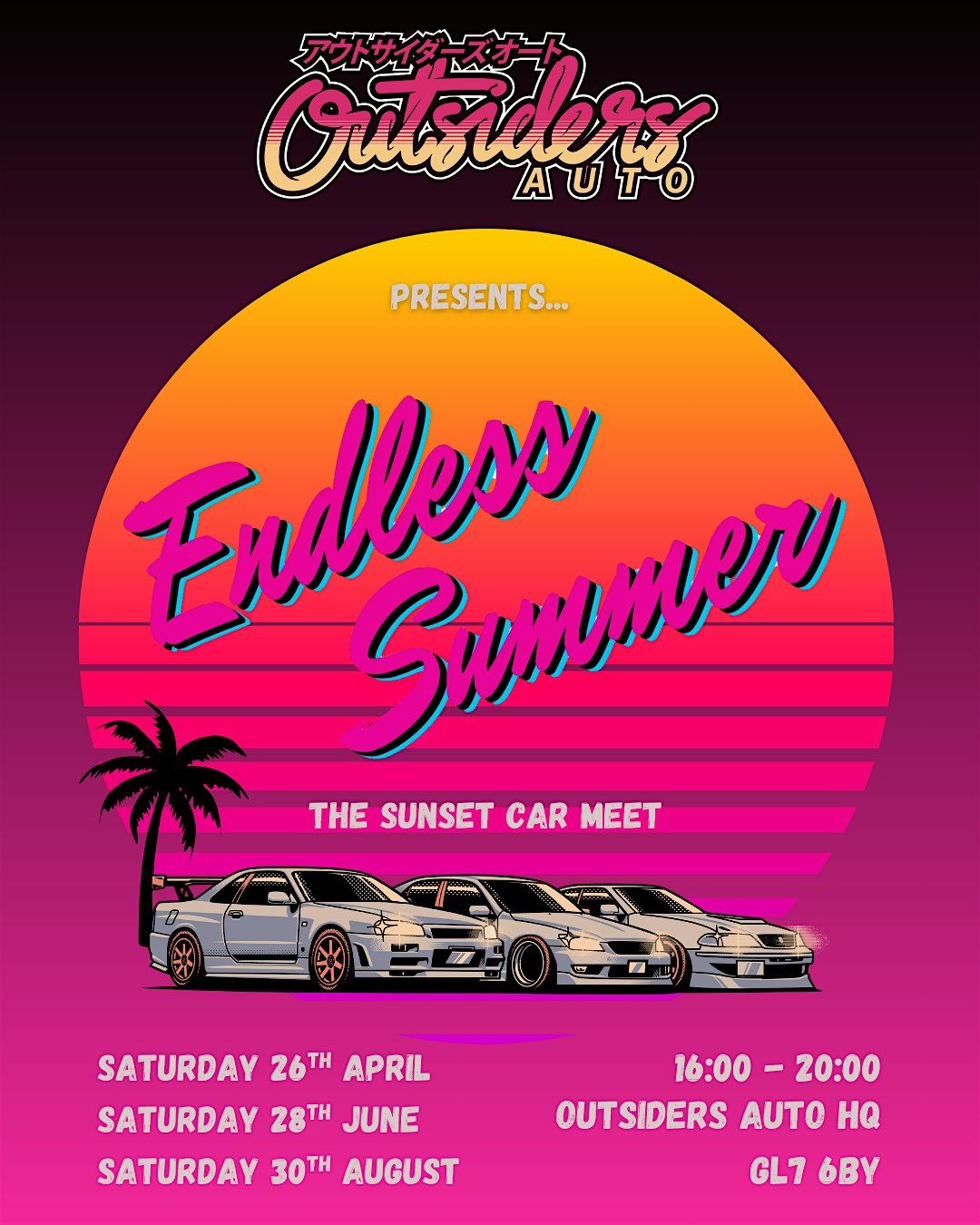 Outsiders Endless Summer - August meet, 30 August | Event in Ewen | AllEvents