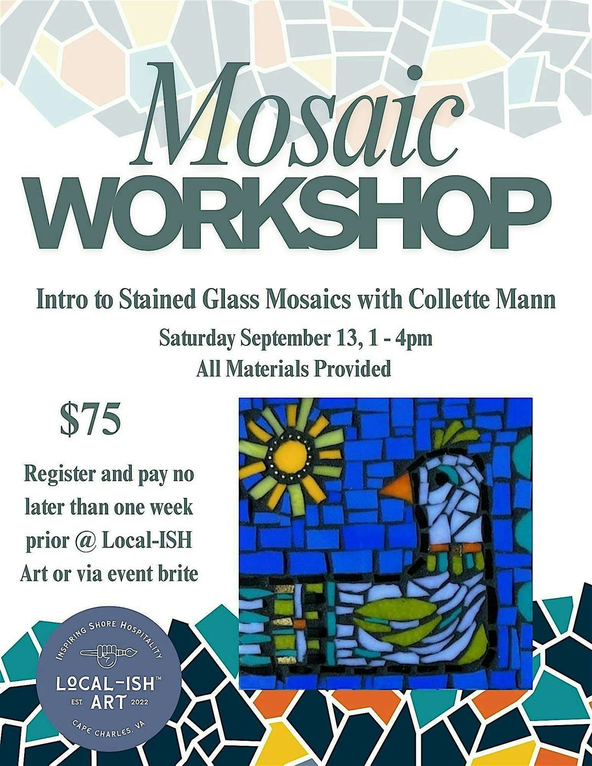 Intro to Mosaics, 13 September | Event in Cape Charles | AllEvents