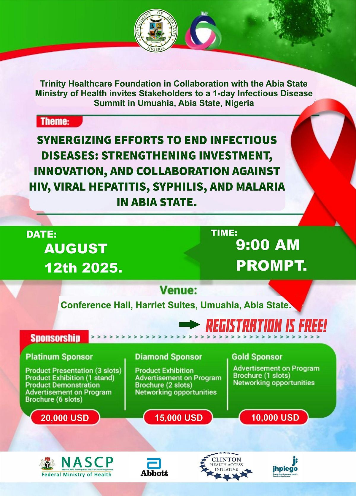 Abia State Infectious Disease Summit 2025, 12 August | Event in Umuahia | AllEvents