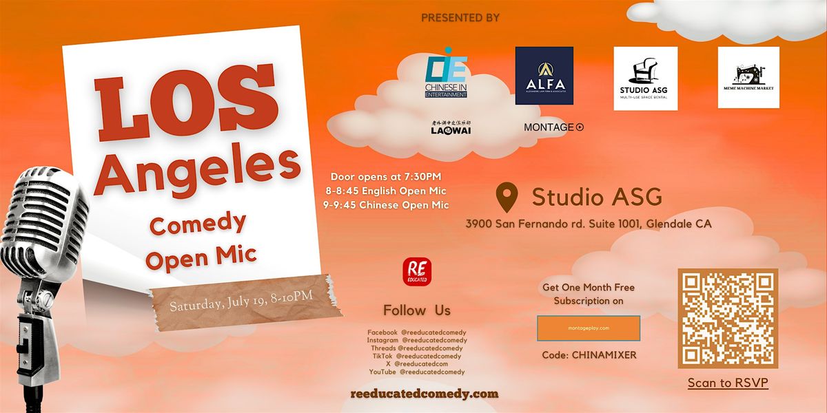 Re-educated Comedy Open Mic, 19 July | Event in Glendale | AllEvents
