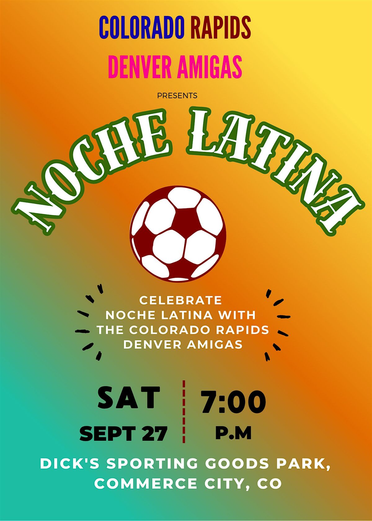 Denver Amigas Noche Latina with Colorado Rapids-COED, 27 September | Event in Commerce City | AllEvents