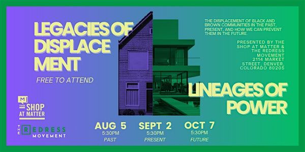 Legacies of Displacement, Lineages of Power, 5 August | Event in Denver | AllEvents