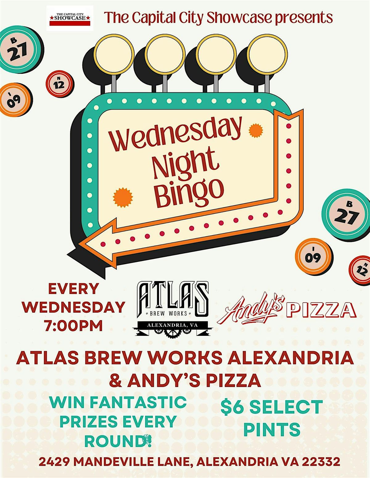 Wednesday Night Bingo at Atlas Brew Works Alexandria | Event in Alexandria | AllEvents
