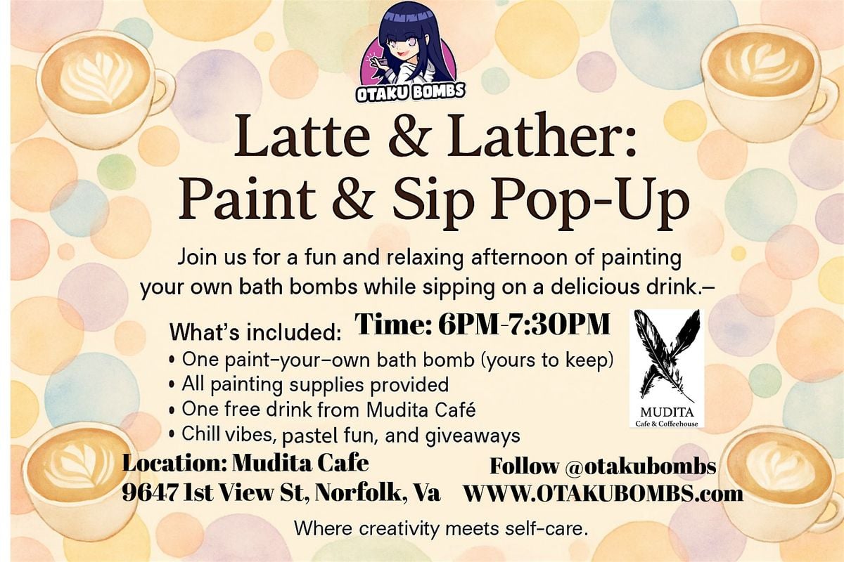 Latte & Lather: Paint & Sip Pop-Up, 21 August | Event in Norfolk | AllEvents