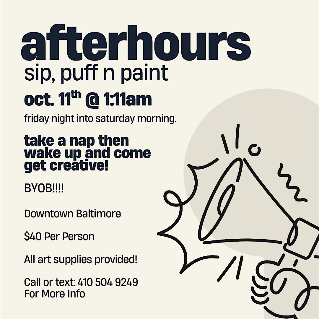 After Hours! Sip, Puff n Paint @ Baltimore's BEST Art Gallery!, 11 October | Event in Baltimore | AllEvents