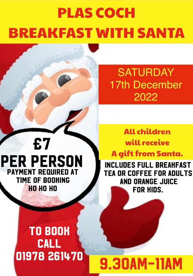 Breakfast with Santa 17th December 2022, Plas Coch Inn, Wrexham