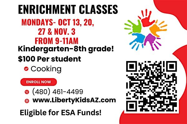 Cooking Enrichment Camp, 13 October | Event in Mesa | AllEvents