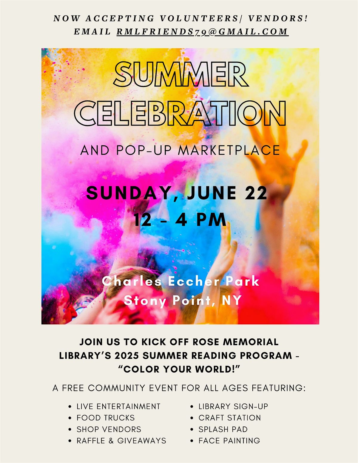 Summer Celebration & Pop-Up Marketplace, 22 June | Event in Stony Point | AllEvents