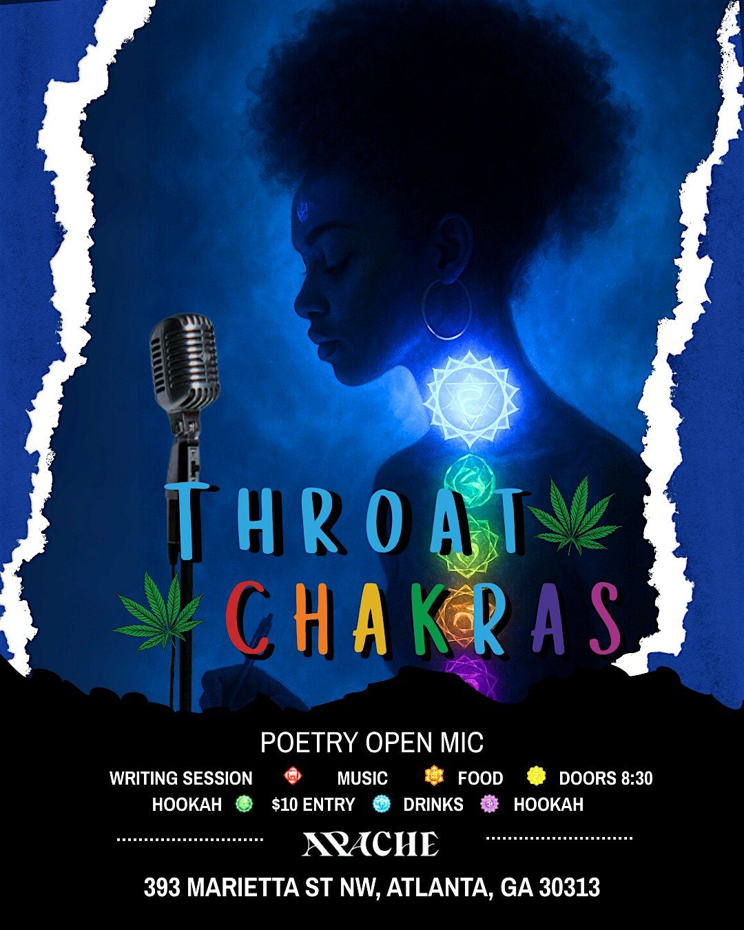 Throat Chakras: Poetry Open Mic, Writing Session, & Artist Showcase, 29 October | Event in Atlanta | AllEvents
