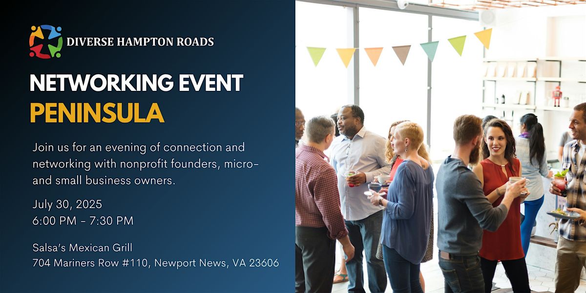 Diverse Hampton Roads Networking Event (Peninsula), 30 July | Event in Newport News | AllEvents