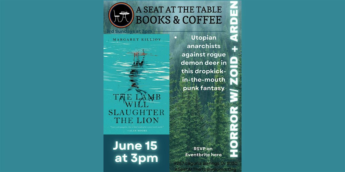 Horror Book Club w/ Zoid + Arden: The Lamb Will Slaughter the Lion, 15 June | Event in Elk Grove | AllEvents