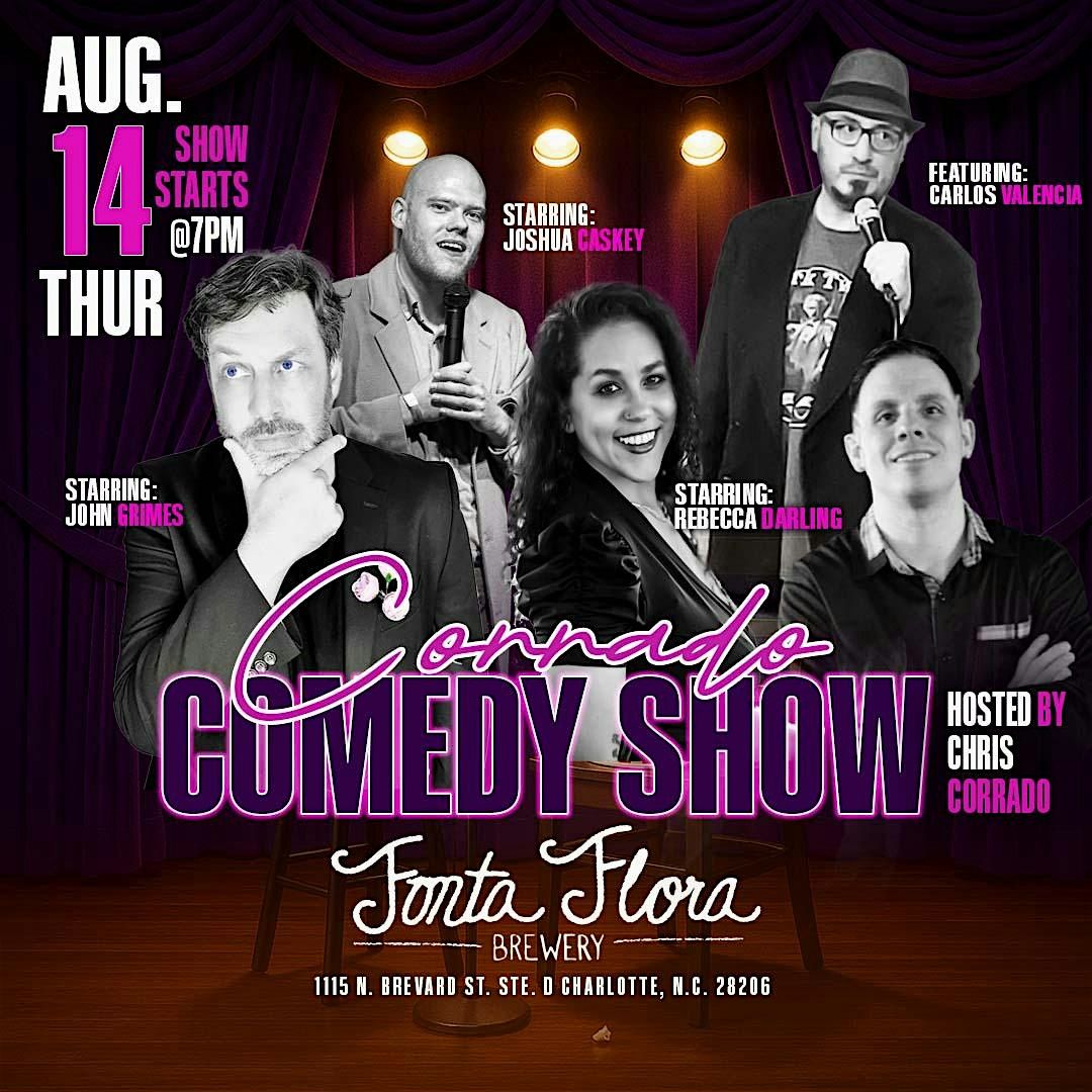Corrado Comedy Show @ Fonta Flora: 8/14/25, 14 August | Event in Charlotte | AllEvents
