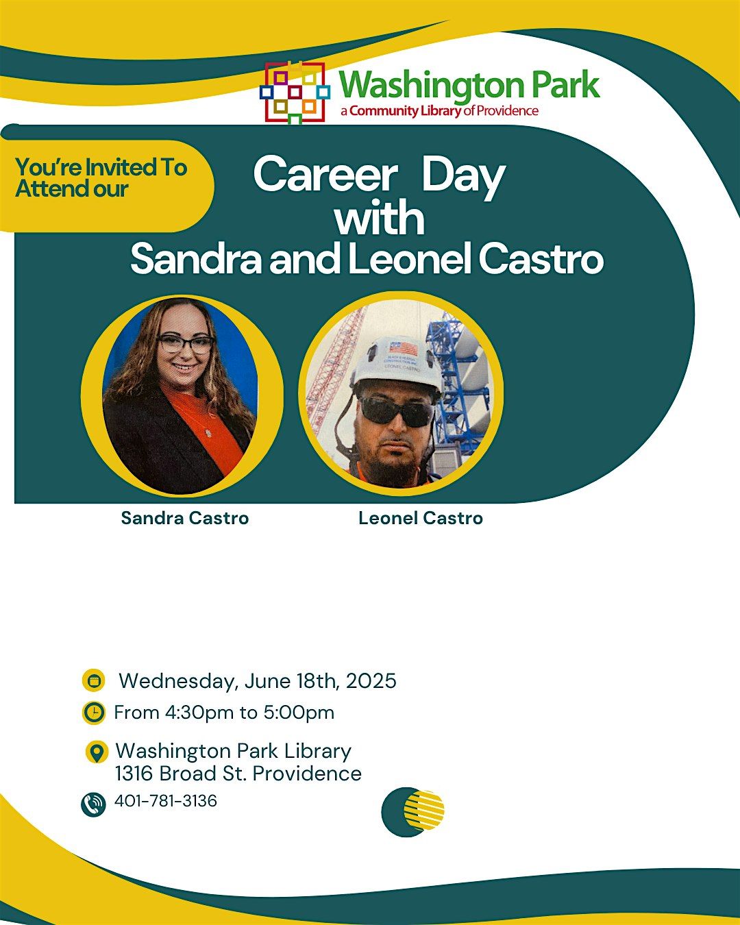 Career Day with Sandra and Leonel Castro, 18 June | Event in Providence | AllEvents