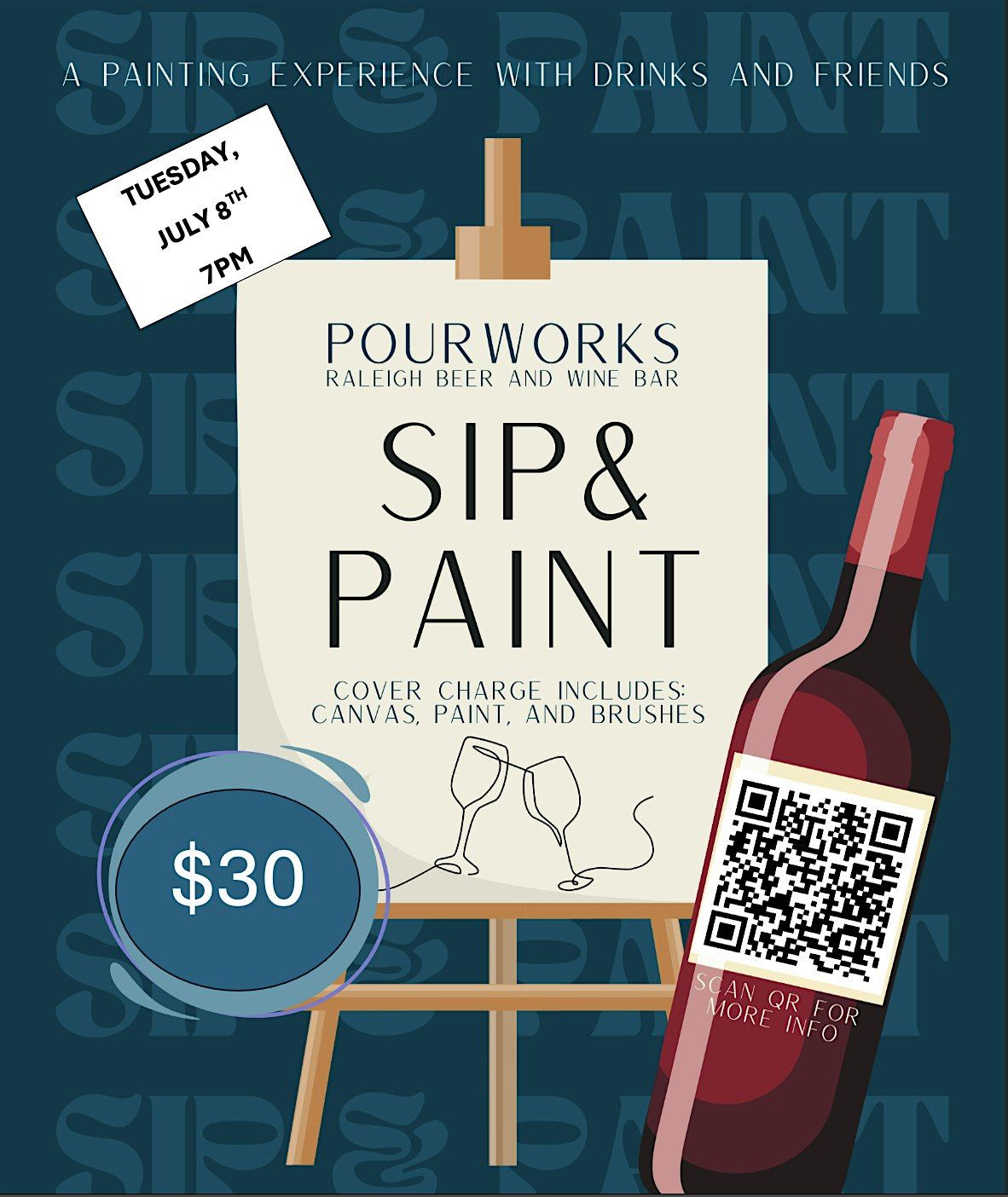 SIP & PAINT, 8 July | Event in Raleigh | AllEvents