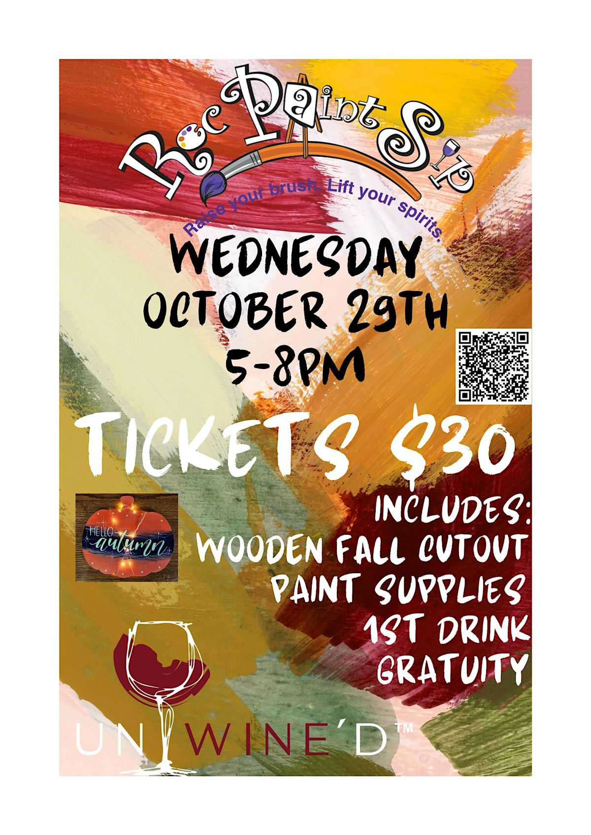 ROCPAINTSIP: HALLOWEEN EDITION AT UNWINE'D, 29 October | Event in Rochester | AllEvents