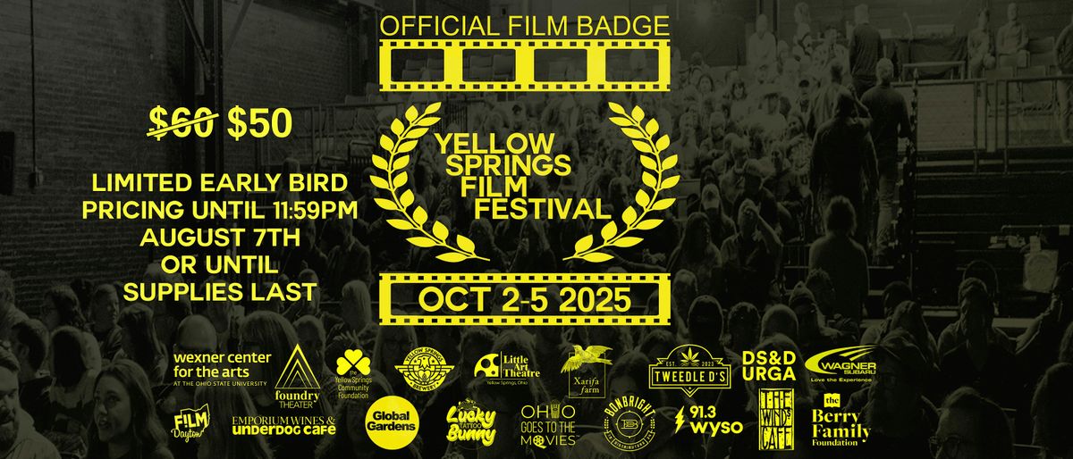 2025 YSFF FILM BADGE, 2 October | Event in Yellow Springs | AllEvents