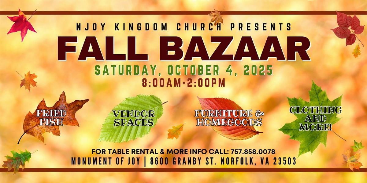2025 Annual Fall Bazaar, 4 October | Event in Norfolk | AllEvents