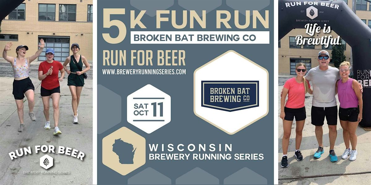 5k Beer Run x Broken Bat Brewing | 2025 Wisconsin Brewery Running Series, 11 October | Event in Milwaukee