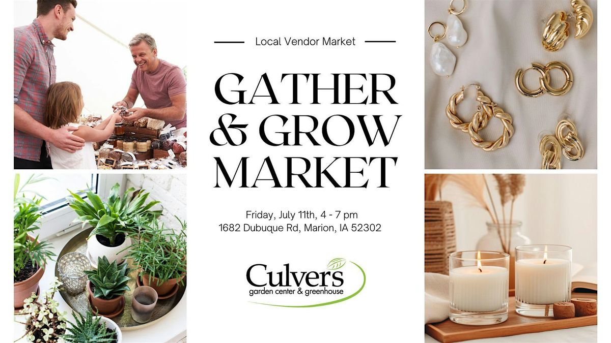 Gather & Grow Market, 11 July | Event in Marion | AllEvents