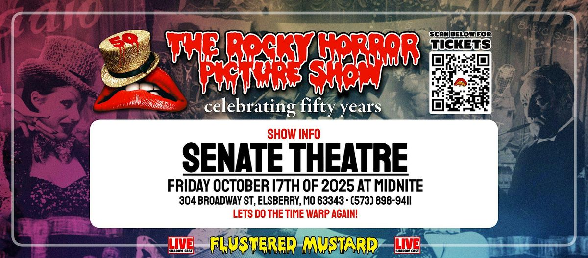 The Rocky Horror Picture Show 50th Anniversary with Flustered Mustard, 17 October | Event in Elsberry | AllEvents
