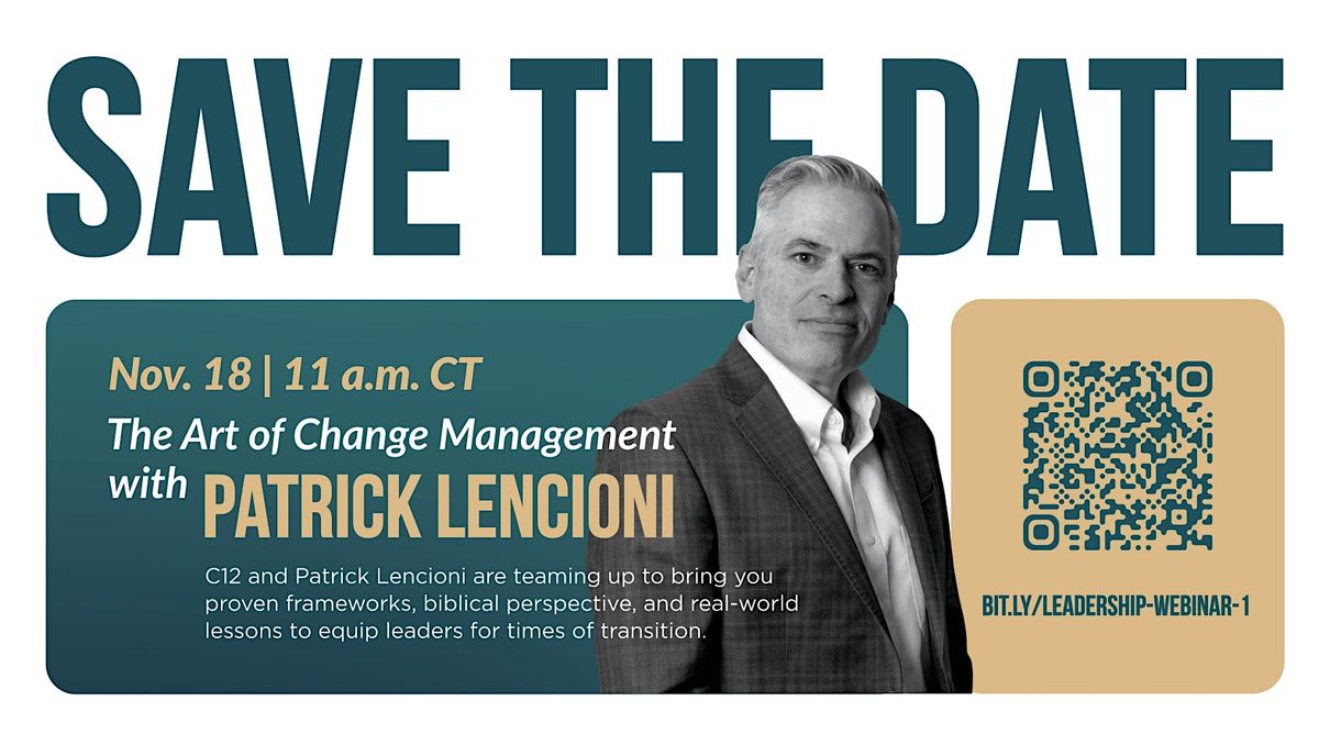 The Art of Change with Patrick Lencioni, 18 November | Event in Chesterfield | AllEvents