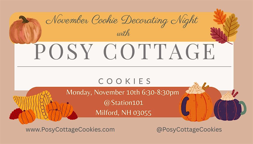 November  Cookie Decorating Class with Posy Cottage Cookies, 10 November | Event in Milford | AllEvents