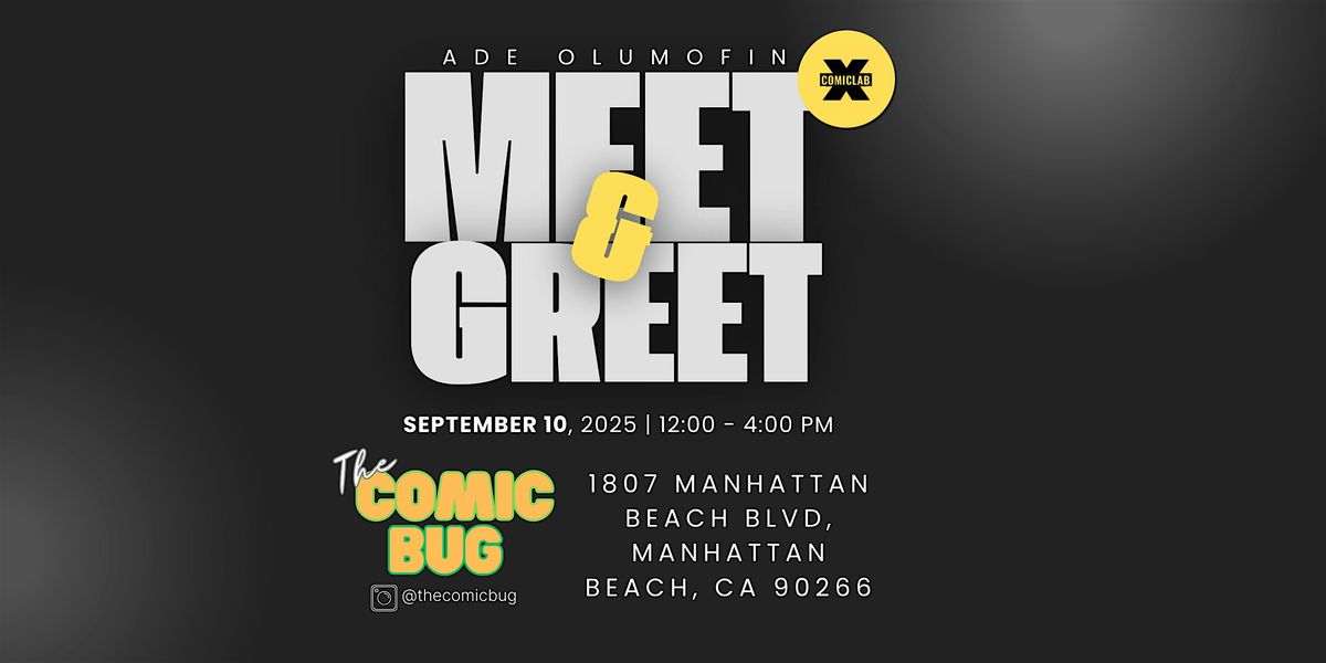Meet and Greet at The Comic Bug Manhattan Beach, 10 September | Event in Manhattan Beach | AllEvents