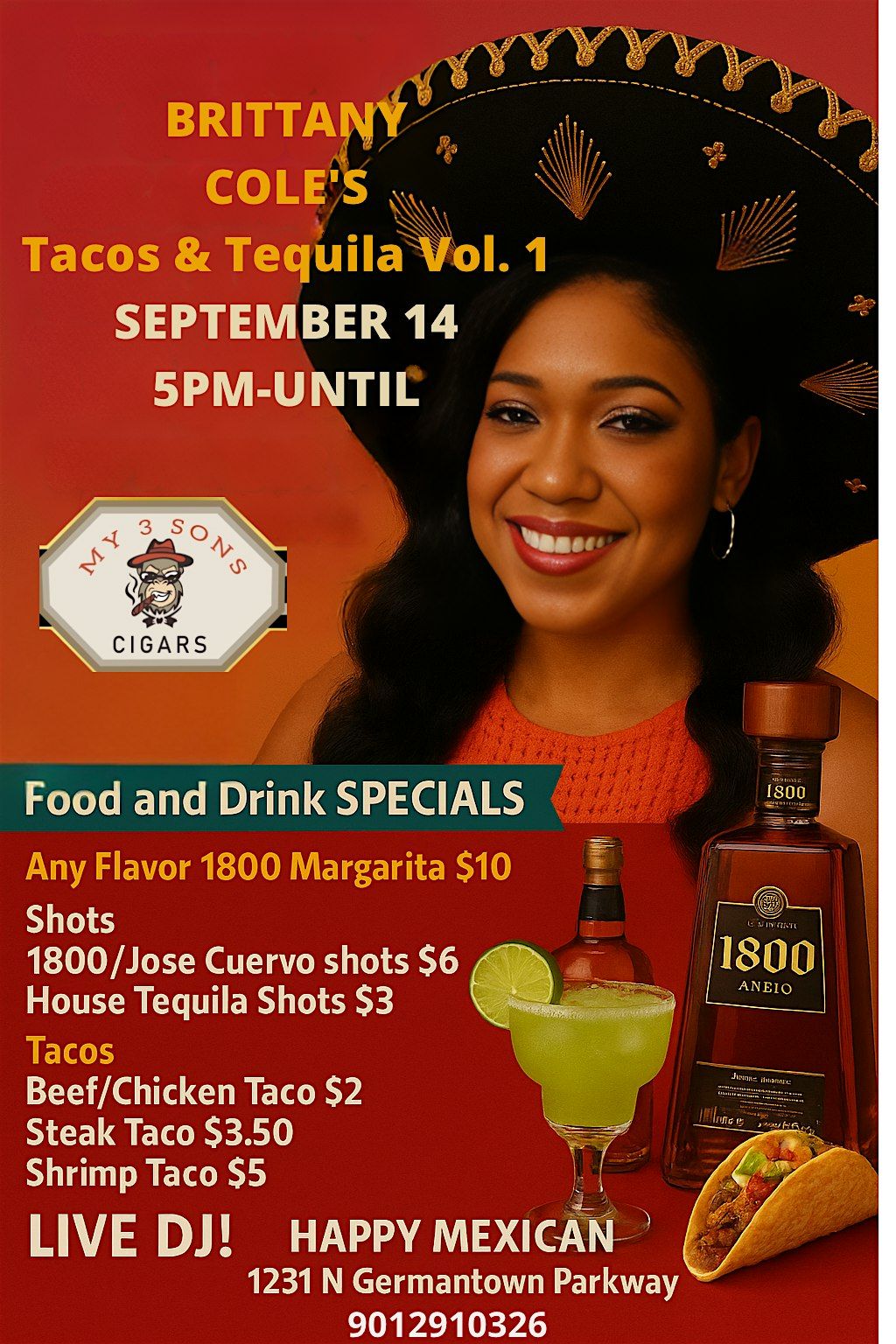 Brittany Cole’s  Tacos and Tequila Vol.1, 14 September | Event in Memphis | AllEvents
