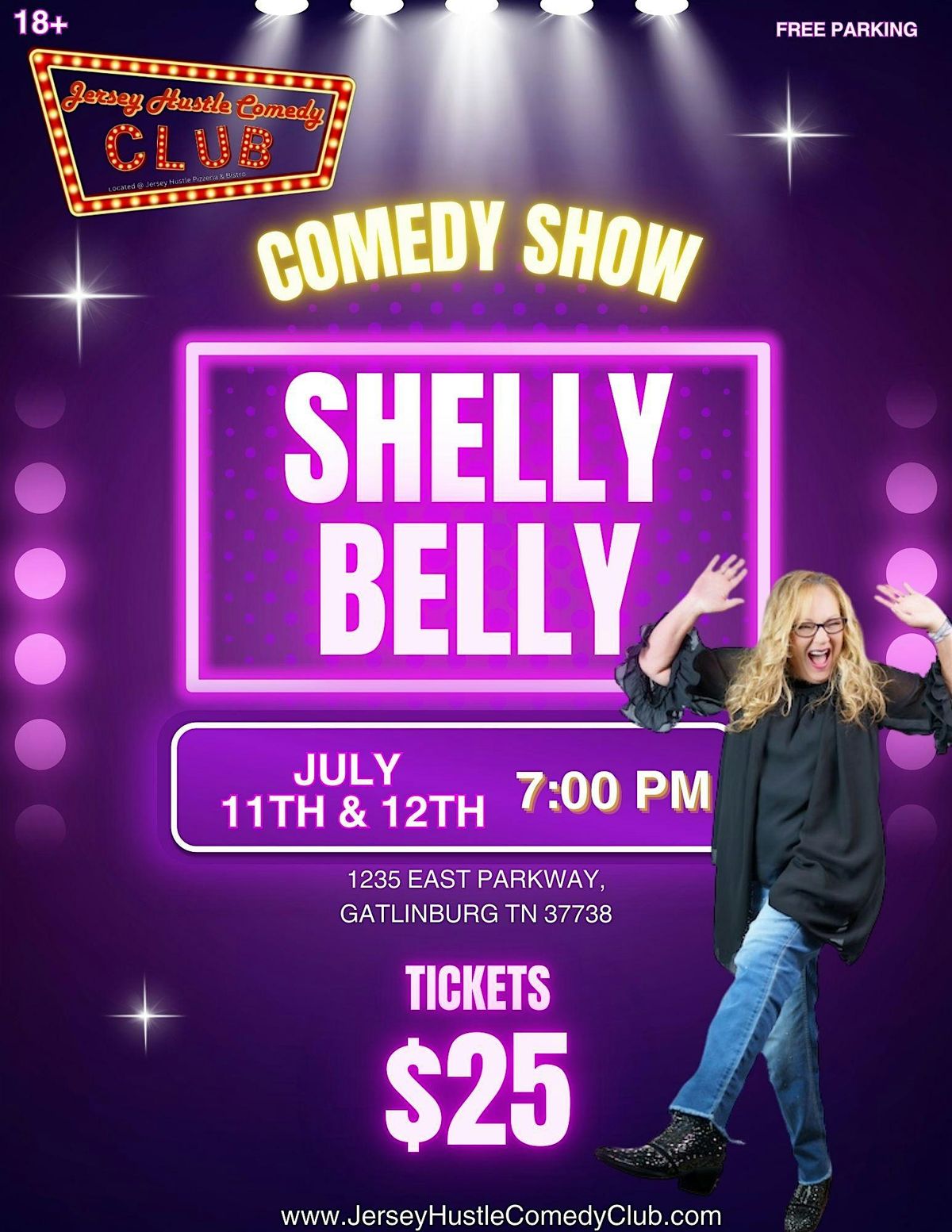 Shelly Belly LIVE @ Jersey Hustle Comedy Club, 11 July | Event in Gatlinburg | AllEvents