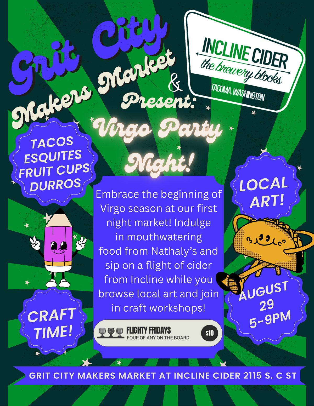 Virgo Party Night at Incline Cider, 29 August | Event in Tacoma | AllEvents