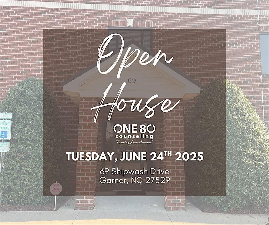 One80 Counseling Substance Use IOP Open House, 24 June | Event in Garner | AllEvents