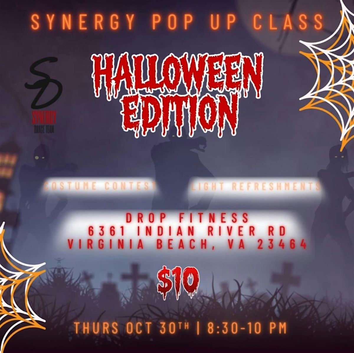 Synergy Halloween Class, 30 October | Event in Virginia Beach | AllEvents