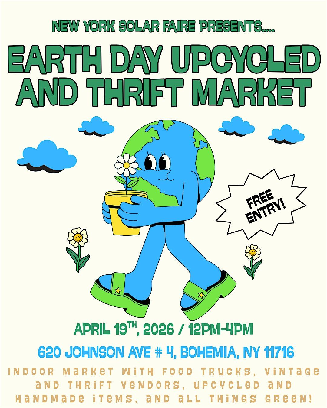 NYSF Earth Day Upcycled and Thrift Market, 19 April | Event in Bohemia | AllEvents