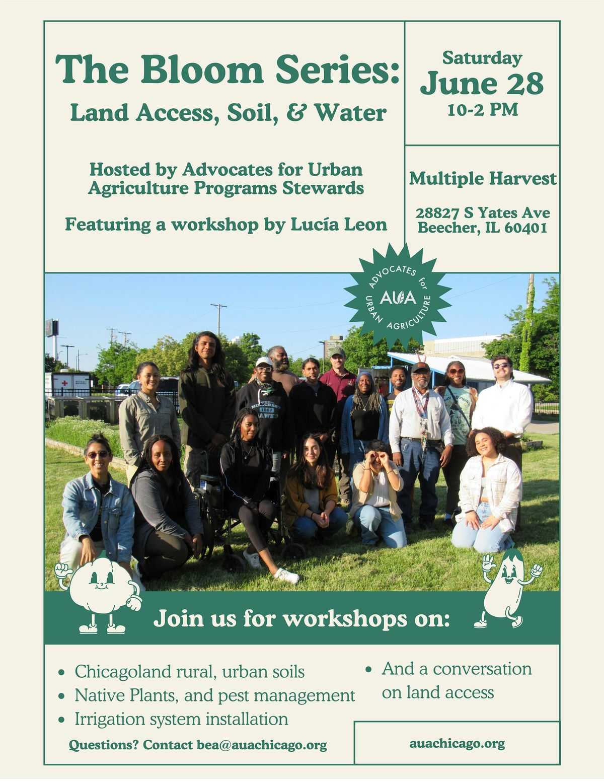 The Bloom Series: Land Access, Water, Soil, 28 June | Event in Beecher | AllEvents