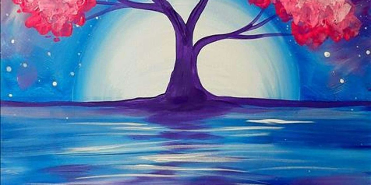 Colorful Tree in Moonlight - Paint and Sip by Classpop!™, 25 June | Event in Pearland | AllEvents