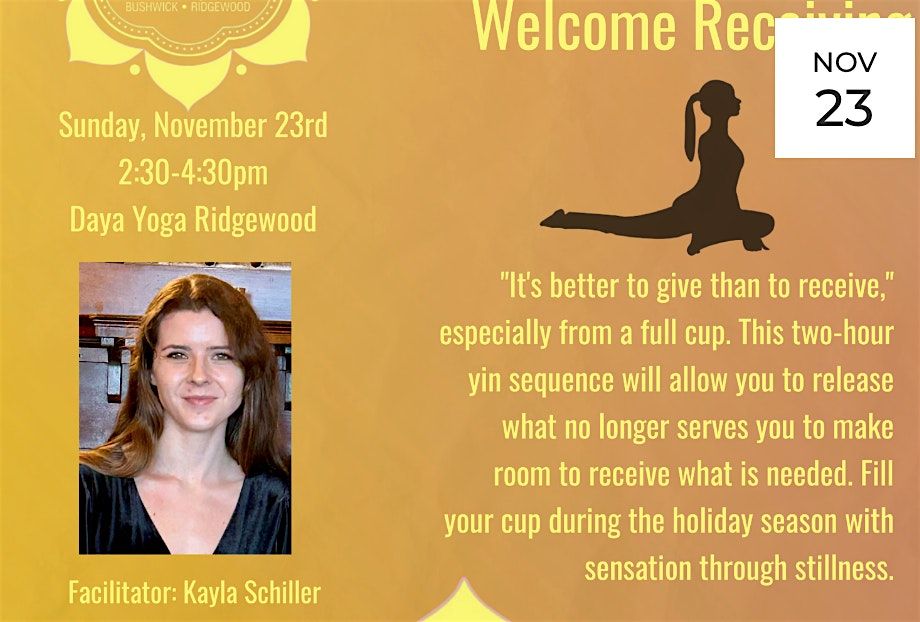 Season's Releasings: A Yin Sequence to Welcome Receiving, 23 November | Event in queens | AllEvents