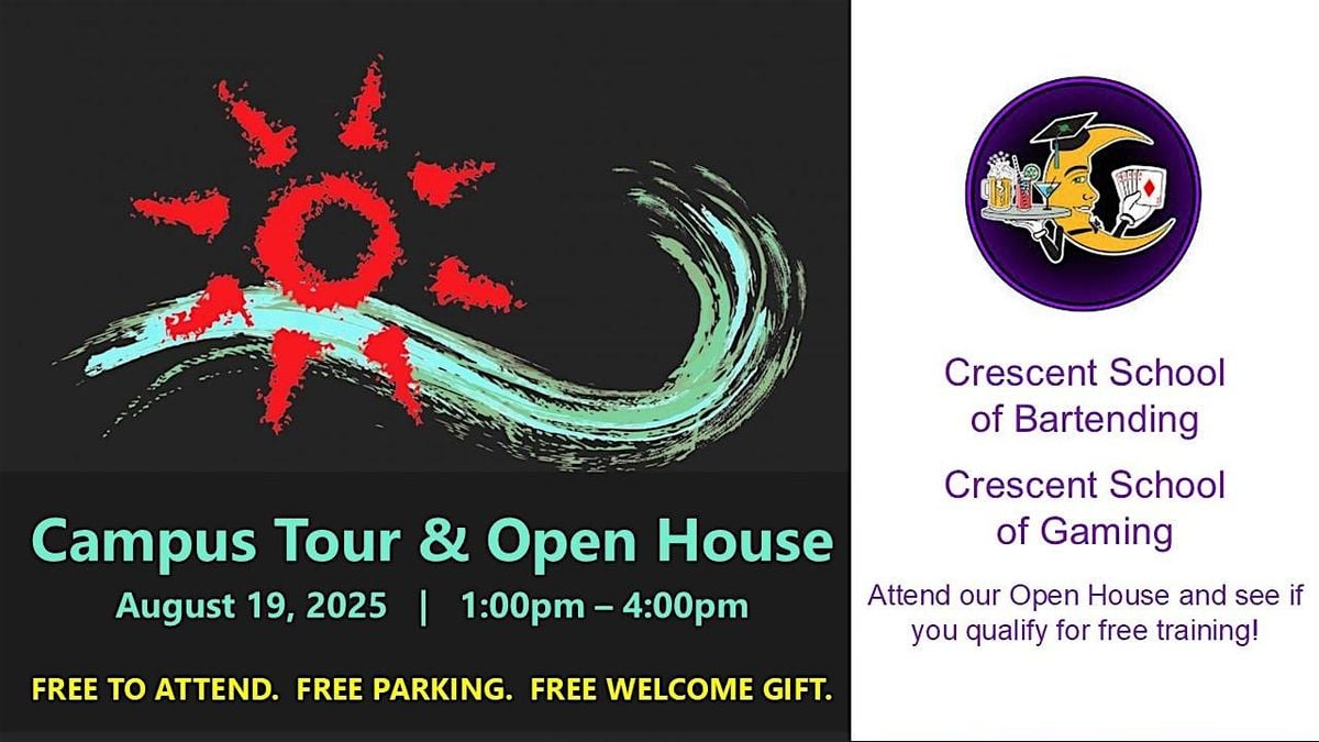 FREE Gaming and Bartending School- Campus Tour and Open House., 19 August | Event in Las Vegas | AllEvents