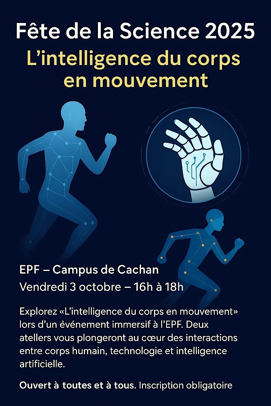 Fête de la Science 2025 - EPF Cachan: L’intelligence du corps en mouvement, 3 October | Event in Cachan