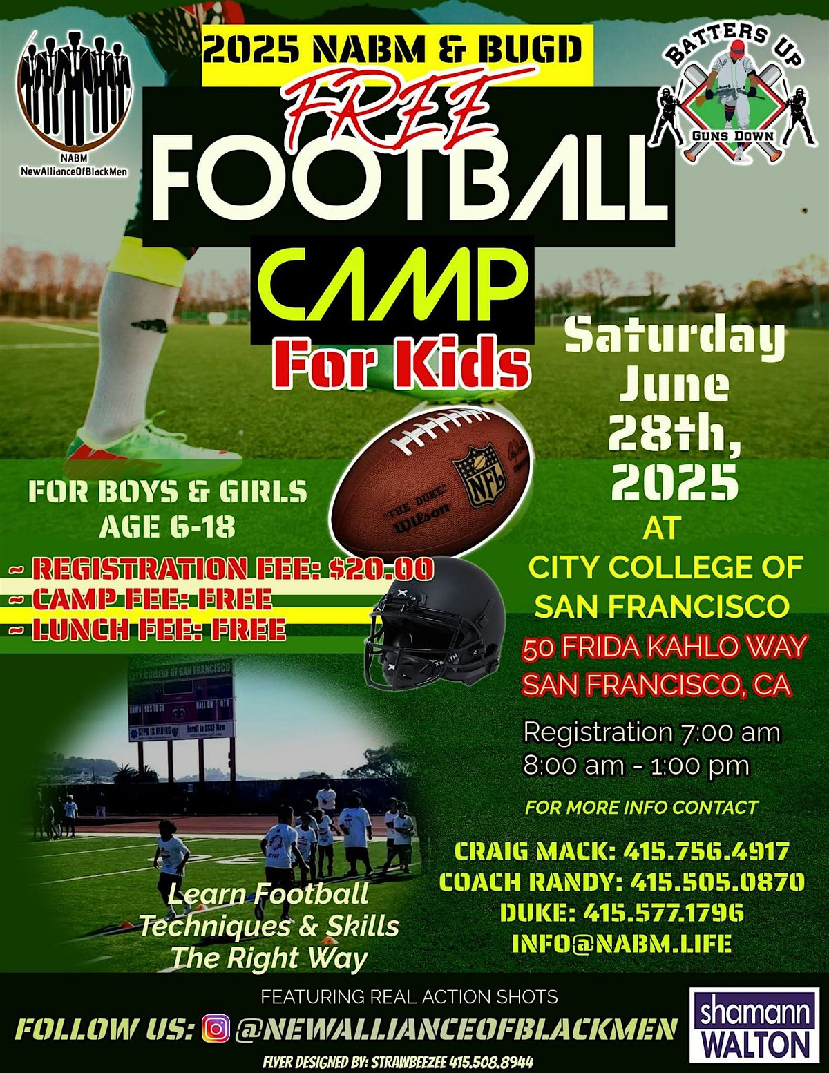 3RD Annual FOOTBALL CAMP HOSTED BY NABM & BUGD | Event in San Francisco | AllEvents