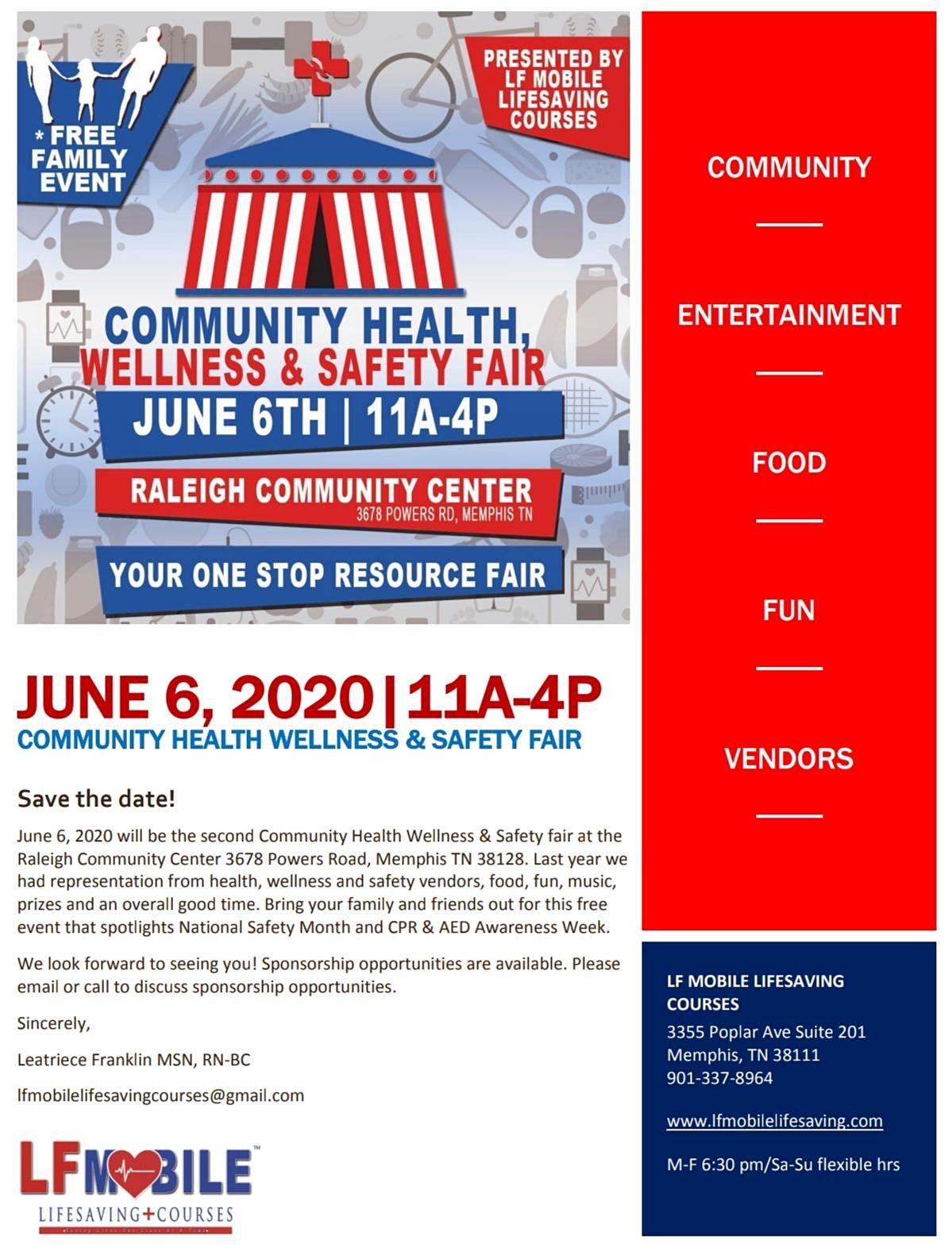 Community Health Wellness Safety Fair, Raleigh Community Center