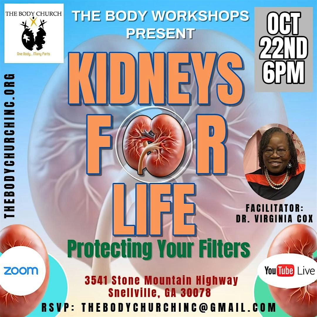 "Kidneys for Life" Health Workshop, 22 October | Event in Snellville | AllEvents