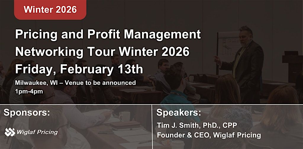 Pricing and Profit Management Networking Tour Winter '26 – Milwaukee, 13 February | Event in Milwaukee | AllEvents