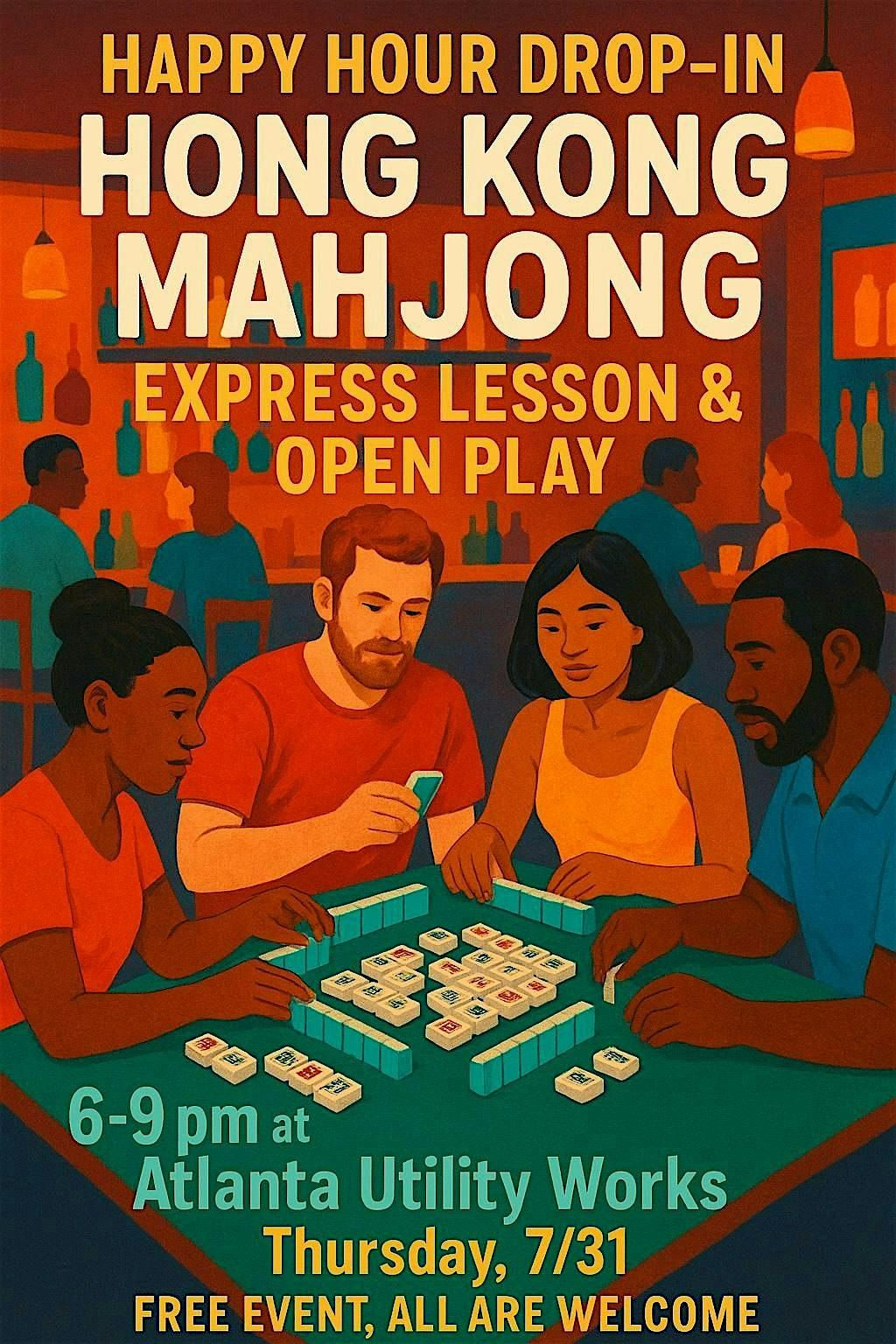 Mahjong Class & Free Play!, 31 July | Event in East Point | AllEvents