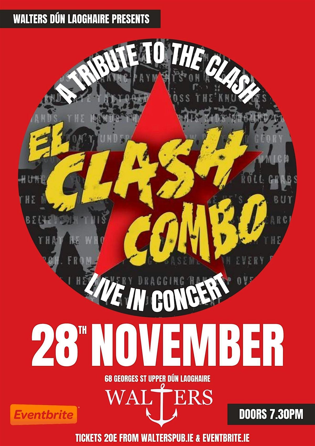 El Clash Combo - A Tribute To The Clash - Live at Walters Dún Laoghaire, 28 November | Event in Dublin | AllEvents