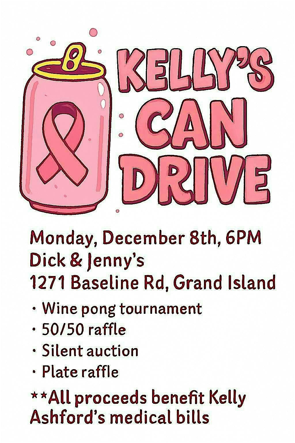 Kelly's Can Drive, 8 December | Event in Grand Island | AllEvents