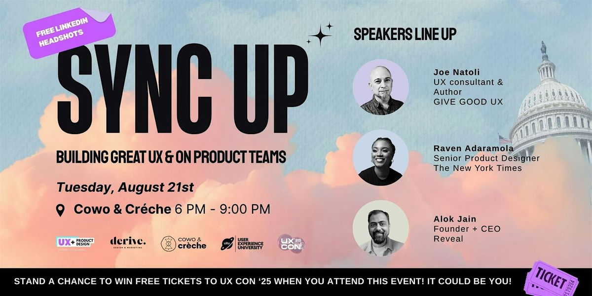 Sync Up: Building Great UX on Product Teams, 21 August | Event in Alexandria | AllEvents